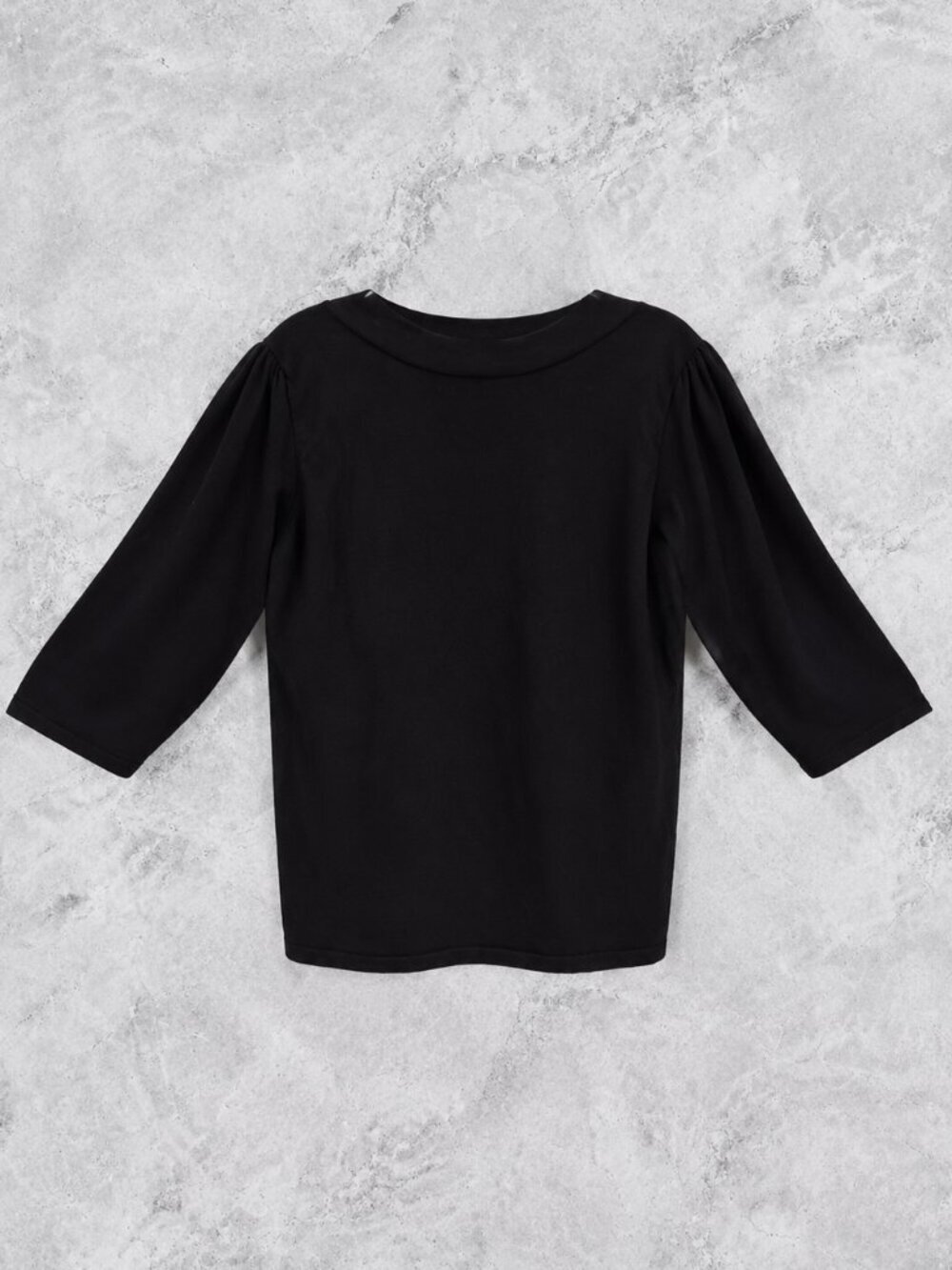 Dress Barn Black Knit Simple Straight-Hemmed Sweater - 14/16